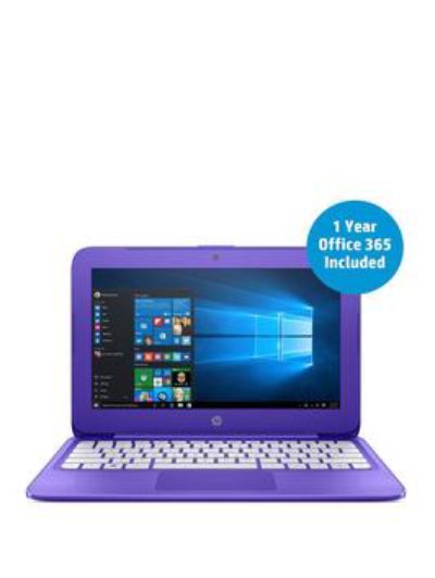 Hp Stream 11-Y002Na, Intel&Reg; Celeron&Reg; N3060 Processor, 2Gb Ram, 32Gb Storage, 11.6 Inch Laptop With 1 Year Office 365 Included - Purple - Laptop Only